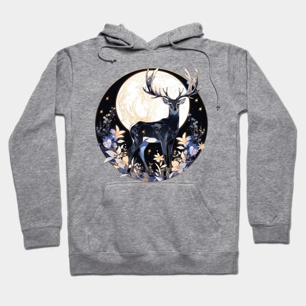 Moon Deer Hoodie by DarkSideRunners